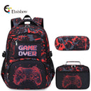 Mochila para menino com lancheira e estojo de lápis 3 peças bolsas escolares para meninos para estudantes do ensino fundamental meninos adolescentes