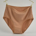 Calcinha de algodão de cintura alta macia roupa interior para mulher respirável plus size mulher briefs lingerie feminina calcinha listrada