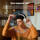 Qcy h3 pro anc fone de ouvido sem fio 50db cancelamento de ruído fone de ouvido de áudio espacial de alta resolução com ldac bluetooth 5.4 sobre fone de ouvido