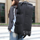 Bolsa de viagem, bolsa de grande capacidade, bagagem de mão portátil ao ar livre, bolsa de viagem com rolo, bolsa de lona unissex conveniente e prática