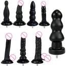 ROUGH BEAST Acessórios para Máquinas Sexuais: Dildos Grandes Pretos de Cor de Pele para Máquinas Vac-u-lock, compatíveis com máquinas de lojas.
