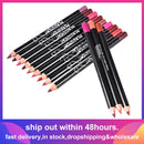 12 pcs Profissional Multi-funcional Lipliner Lápis Labial de Longa Duração À Prova D' Água Eye Brow Maquiagem Cosméticos Delineador de Lábios Coloridos Canetas