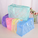 5 cores compõem saco organizador de higiene pessoal saco de armazenamento de banho feminino à prova dwaterproof água transparente floral pvc viagem saco cosmético
