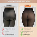 Velo térmico forrado collants feminino uma costura quente pura meia-calça falso translúcido térmico grosso collants leggings para tempo frio
