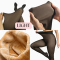 Velo térmico forrado collants feminino uma costura quente pura meia-calça falso translúcido térmico grosso collants leggings para tempo frio