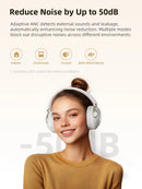Qcy h3 pro anc fone de ouvido sem fio 50db cancelamento de ruído fone de ouvido de áudio espacial de alta resolução com ldac bluetooth 5.4 sobre fone de ouvido