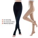 Meia-calça de compressão médica 34-46mmhg mulheres coxas dedo do pé aberto classe 3 suporte de pressão meia de veias varicosas plus size
