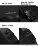 Mochila Antifurto Impermeável Kingsons/Vgoal para Homens, para Laptop de 14/13.3 polegadas com Porta USB e Cadeado TSA