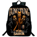 Engraçado italiano brainrot impresso mochila para meninos meninas cappuccino assassino mochila crianças bookbag italiano brainrot sacos