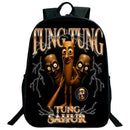 Engraçado italiano brainrot impresso mochila para meninos meninas cappuccino assassino mochila crianças bookbag italiano brainrot sacos