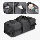 Bolsa de viagem, bolsa de grande capacidade, bagagem de mão portátil ao ar livre, bolsa de viagem com rolo, bolsa de lona unissex conveniente e prática