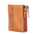 Contact's moda couro genuíno carteira feminina bifold titular do cartão moeda bolsa pequena bolsa feminina clipe de dinheiro masculino bolso carteiras