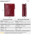 Contact's moda couro genuíno carteira feminina bifold titular do cartão moeda bolsa pequena bolsa feminina clipe de dinheiro masculino bolso carteiras