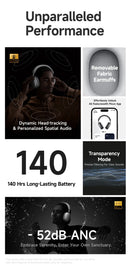 Picun f8 pro anc fones de ouvido sem fio cabeça rastreamento áudio espacial 3d-52db anc alta fidelidade bluetooth fone de ouvido enc hd microfone app de baixa latência