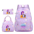 Conjunto de mochila com estampa KPop Demon Hunter com lancheira e bolsa de lápis, mochila externa leve e respirável de grande capacidade