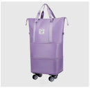 Bagagem expansível com roda universal, grande capacidade, separação seca e molhada, armazenamento, viagem, fitness, bagagem leve