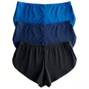 Cuecas Boxer Masculinas Sexy de Seda Gelada com Abertura Lateral, Secagem Rápida, Respiráveis, Esportivas, de Cintura Baixa, para Corrida e Lazer