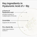 Ácido Hialurônico 2% + Soro Hidratante B5 com Essência de Ceramidas Líquido Desvanecendo Linhas Finas E Facial 30ml