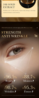24k ouro ácido hialurônico creme para os olhos anti círculos escuros sacos de olho endurecimento hidratante olhos produtos de cuidados com a pele