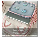 Kawaii mochila feminina doce rosa japonês dos desenhos animados gato ita saco moda grande capacidade casual versátil mochilas para senhoras
