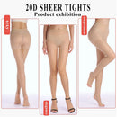 Kave 2 pares plus size branco 20d toeless meia-calça feminina controle puro superior aberto dedo do pé meia-calça de verão para mulher