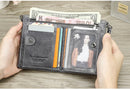 Contact's moda couro genuíno carteira feminina bifold titular do cartão moeda bolsa pequena bolsa feminina clipe de dinheiro masculino bolso carteiras