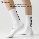 3 Pares，Meias de ciclismo respiráveis，Meia de yoga antiderrapante，Meias para corrida ao ar livre，Meias de poliéster
