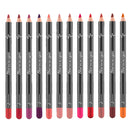 12 pcs Profissional Multi-funcional Lipliner Lápis Labial de Longa Duração À Prova D' Água Eye Brow Maquiagem Cosméticos Delineador de Lábios Coloridos Canetas