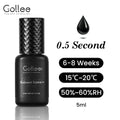 Gollee cola de extensão de cílios, secagem rápida, 0.5s, à prova d'água, adesivo, suprimentos, cola forte para salão de beleza, maquiagem, beleza