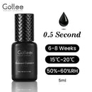 Gollee cola de extensão de cílios, secagem rápida, 0.5s, à prova d'água, adesivo, suprimentos, cola forte para salão de beleza, maquiagem, beleza