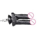 ROUGH BEAST Acessórios para Máquinas Sexuais: Dildos Grandes Pretos de Cor de Pele para Máquinas Vac-u-lock, compatíveis com máquinas de lojas.