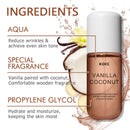 Envio Local do Brasil: Perfume KOEC Névoa de Fragrância Baunilha Coco Refrescante e Hidratante com Notas Triplas de Plantas Tropicais