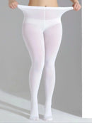 Uma moda plus size versátil fino oversized respirável cor sólida náilon elástico plus size meia-calça