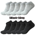 ‌ Meias esportivas masculinas, 3/5/10 pares, meias curtas para corrida, secagem rápida, malha respirável, meias curtas leves, confortáveis e anti-odor