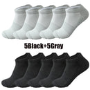 ‌ Meias esportivas masculinas, 3/5/10 pares, meias curtas para corrida, secagem rápida, malha respirável, meias curtas leves, confortáveis e anti-odor
