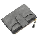 Carteira feminina de couro luxuosa, grande capacidade, slots para vários cartões, bolso fino para moedas, porta-cartões, carteira para mulheres