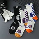 5 pares outono inverno meia basquete esportes simples alta superior meados tubo grosso moda ins cor sólida engraçado meia confortável