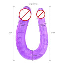 1pc rosa u forma geléia macia vibradores duplos vagina artificial brinquedos sexuais loja para casal feminino gay masturbadores lésbicos anal plug