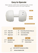 Qcy h3 pro anc fone de ouvido sem fio 50db cancelamento de ruído fone de ouvido de áudio espacial de alta resolução com ldac bluetooth 5.4 sobre fone de ouvido