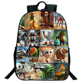 Engraçado italiano brainrot impresso mochila para meninos meninas cappuccino assassino mochila crianças bookbag italiano brainrot sacos