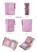 Contact's moda couro genuíno carteira feminina bifold titular do cartão moeda bolsa pequena bolsa feminina clipe de dinheiro masculino bolso carteiras