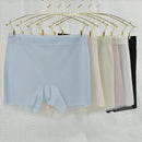 1pc verão gelo seda ultra-fino boxer roupa interior feminina sem costura calcinha de cintura alta plus size secagem rápida feminino calças curtas de segurança