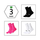 3 Pares，Meias de ciclismo respiráveis，Meia de yoga antiderrapante，Meias para corrida ao ar livre，Meias de poliéster