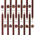 12 pcs Profissional Multi-funcional Lipliner Lápis Labial de Longa Duração À Prova D' Água Eye Brow Maquiagem Cosméticos Delineador de Lábios Coloridos Canetas
