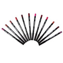 12 pcs Profissional Multi-funcional Lipliner Lápis Labial de Longa Duração À Prova D' Água Eye Brow Maquiagem Cosméticos Delineador de Lábios Coloridos Canetas