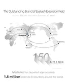 Nagaraku marrom extensão de cílios maquillaje maquiagem cílios individuais alta qualidade macio natural sintético vison 16 linhas