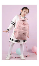 Fengdong-Saco Escolar de Grande Capacidade para Crianças, Mochila Bonito para Meninas, Kawaii Bookbag para Crianças, Presente dos Estudantes Primários