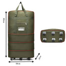 Bolsa de viagem dobrável, compartimento de bagagem, caixa de armazenamento de roda giratória, bolsa de bagagem telescópica de grande capacidade, bolsa noturna