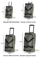 Nova Bolsa de Viagem em Tecido Oxford 2025 com Rodas, Leve e Portátil, para Homens e Mulheres, Estilo Esportivo, Dobrável
