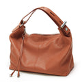 Bolsa de Ombro Grande Zency 100% Couro Genuíno para Mulheres, Bolsa Tote, Bolsa de Mão, Bolsa Hobo de Couro Preto, Bolsas com Zíper para Usar Debaixo do Braço